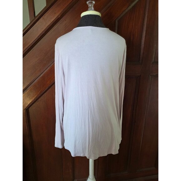 Chicos Womens Long Sleeve Light Pink Top Size 3 Rayon/Spandex - Picture 2 of 6